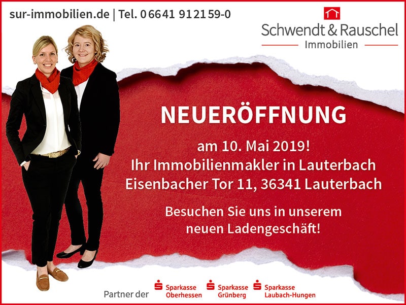 Neueroffnung Ladengeschaft Lauterbach Am 10 05 19 Schwendt Rauschel Immobilien