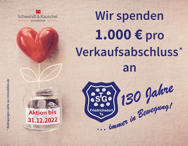 Wir spenden an die TSG Friedrichsdorf 1892 e.V.