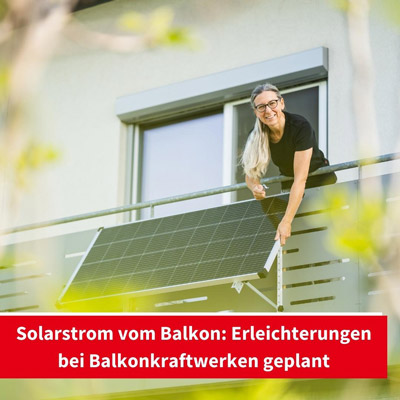 Solarstrom vom Balkon